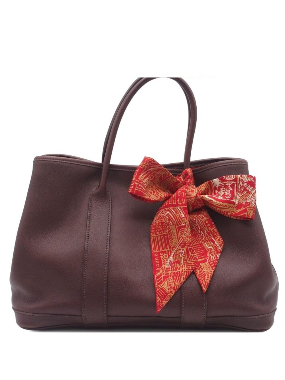 Hermes Garden Twilly TPM Havana Silver Swift Tote Bag